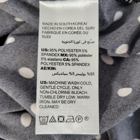 Chicos Black/white polka dot Tie side Top Size 3 - Picture 7 of 8